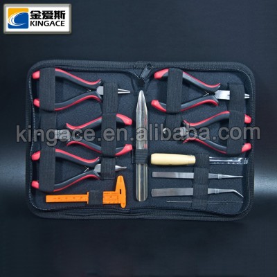 Customized 12pcs Chrome Plated Finished Carbon Steel Jewelry Making Tool Kit